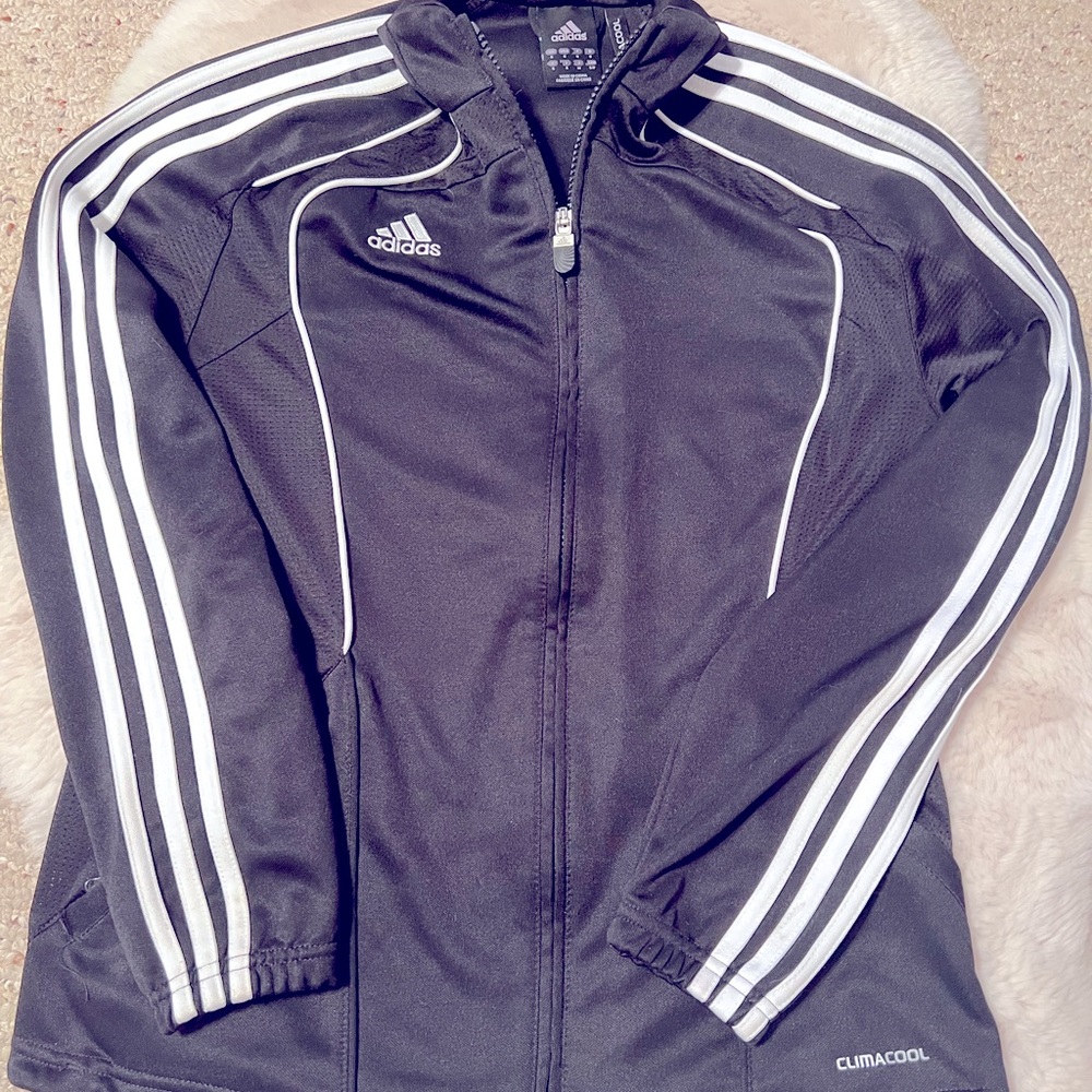 Adidas Black & White Stripe Jacket